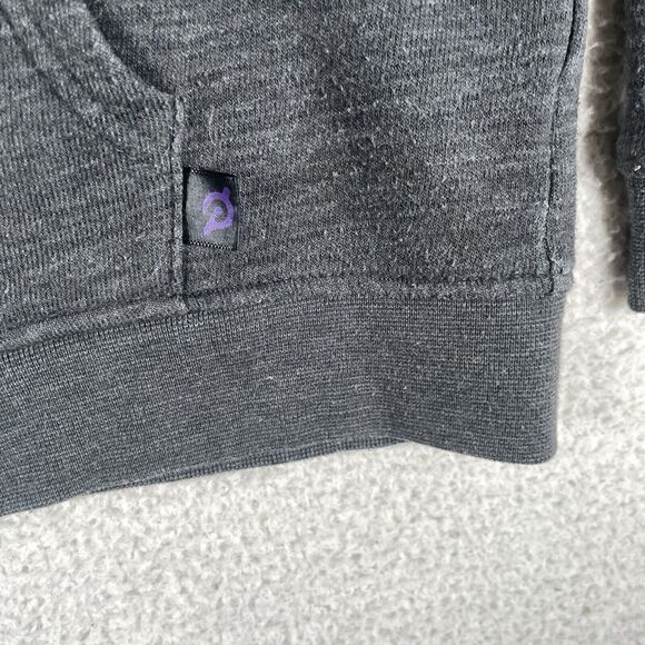 Peloton Hoodie Sweatshirt Womens Large Gray Piped Cord Star Logo Full Zip Gym - Picture 11 of 16